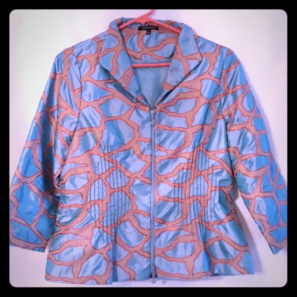 Samuel  Dong jacket/blouse with front  zipper